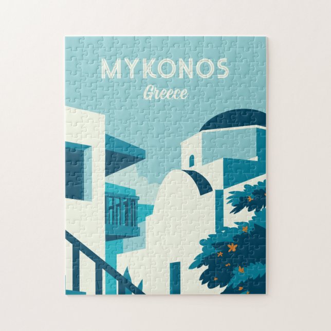 Custom Text Greece Jigsaw Puzzle (Vertical)