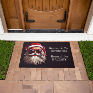 Custom Text Grumpy Santa Doormat