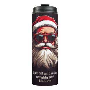 Custom Text Grumpy Santa Thermal Tumbler