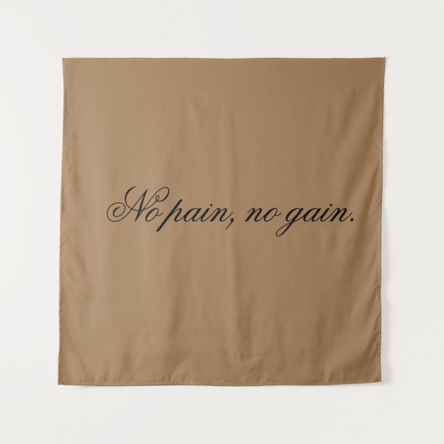 Custom text | gym motivation | And Light Brown, Tapestry (Front)