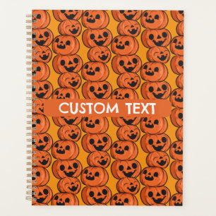 Custom Text Halloween Happy Pumpkins Personalise Planner