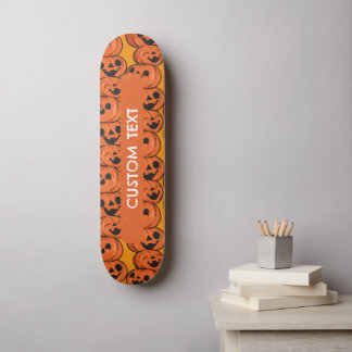 Custom Text Halloween Happy Pumpkins Personalise Skateboard