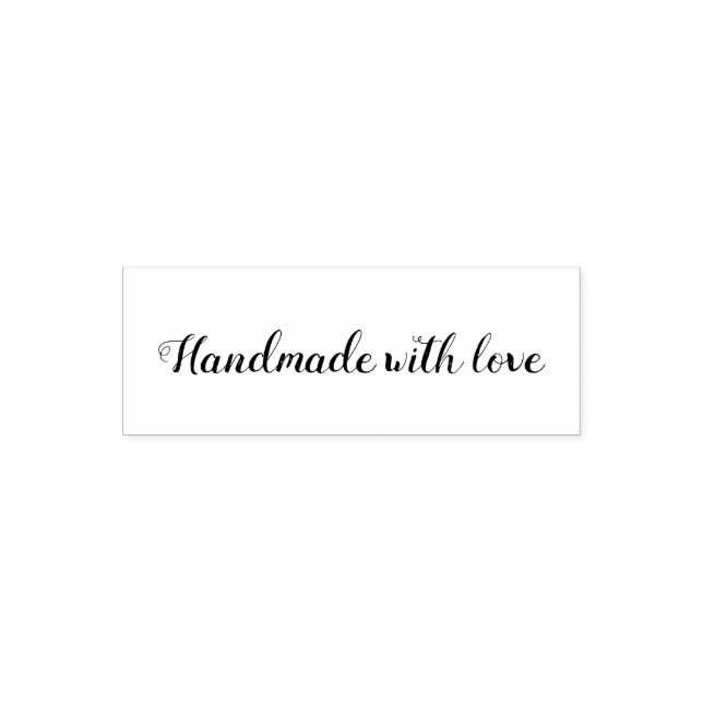 Custom Text Handmade With Love Self-inking Stamp (Design)