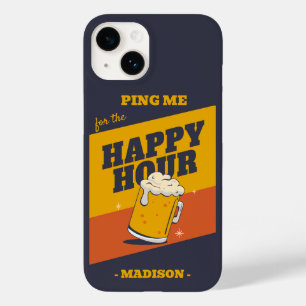 Custom Text Happy Hour Case-Mate iPhone 14 Case