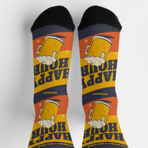Custom Text Happy Hour Socks