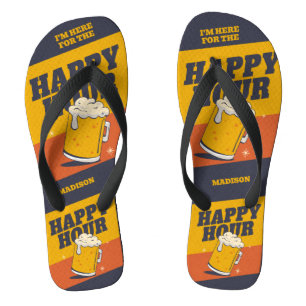 Custom Text Happy Hour Thongs