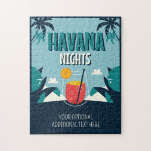 Custom Text "Havana Nights" Jigsaw Puzzle