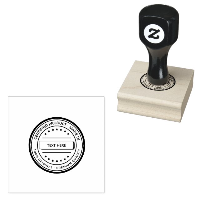 Custom Text Here 100% Original Made In Jet Black  Rubber Stamp (Stamped)
