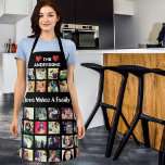 Custom text here photos collage T-Shirt Apron<br><div class="desc">Easily add your own favourite photos,  edit photo filter. For best results,  it is recommended to use photos with the subject facing the front,  centred and with a background that serves as margins.

Design help:
https://www.zazzle.com/live/categories/design help</div>