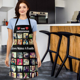Custom text here photos collage T-Shirt Apron