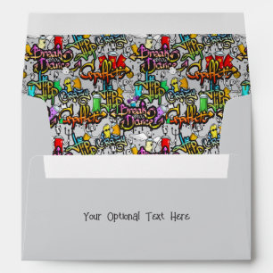 Custom Text Hip Hop Graffiti Envelope