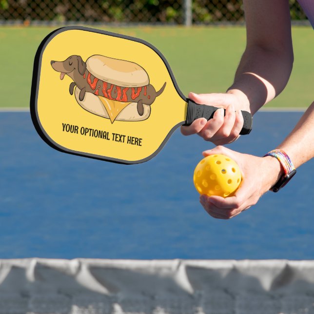 Custom Text Hot Dog Pickleball Paddle (Insitu)