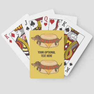 Custom Text Hot Dog Playing Cards