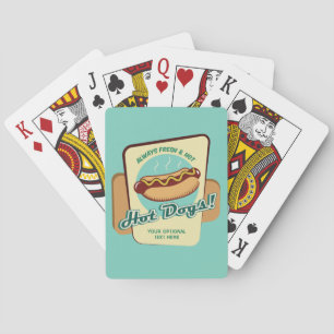Custom Text Hot Dog Playing Cards