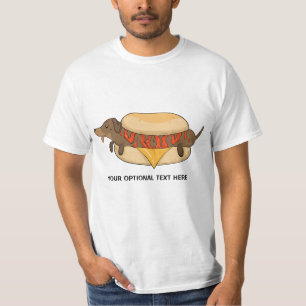 Custom Text Hot Dog T-Shirt