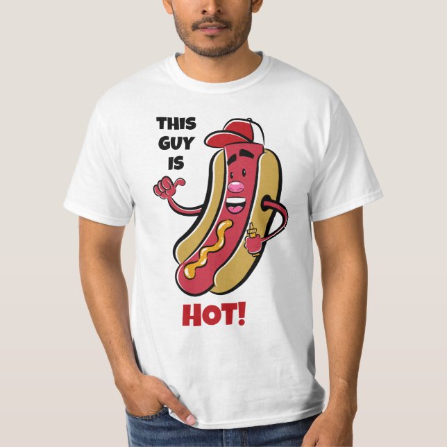 Custom Text Hot Dog T-Shirt (Front)