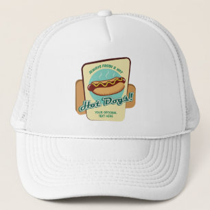 Custom Text Hot Dog Trucker Hat