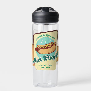 Custom Text Hot Dog Water Bottle