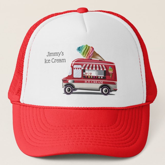 Custom text Ice Cream Truck hat (Front)
