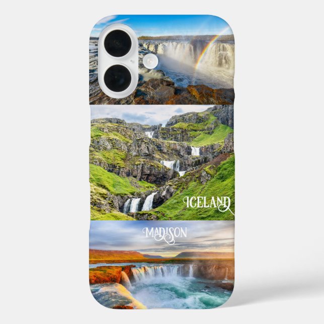 Custom Text Iceland Case-Mate iPhone Case (Back)