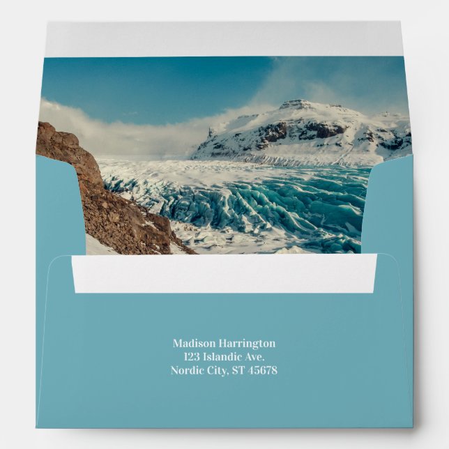 Custom Text Iceland Envelope (Back (Bottom))