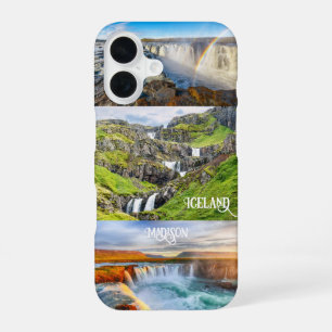 Custom Text Iceland iPhone 16 Case