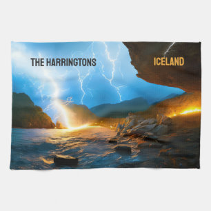 Custom Text Iceland Tea Towel
