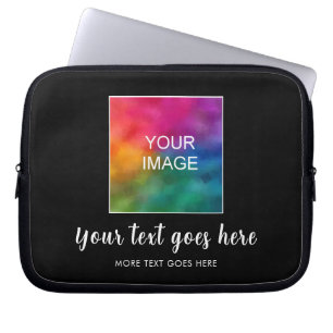 Custom Text Image Design Colour Template Elegant Laptop Sleeve