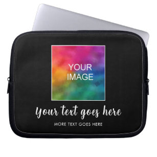 Custom Text Image Design Colour Template Elegant Laptop Sleeve
