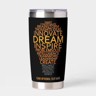 Custom Text Inspirational Lightbulb Insulated Tumbler