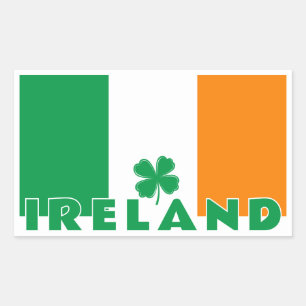 Custom Text Ireland Rectangular Sticker