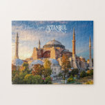 Custom Text Istanbul Jigsaw Puzzle<br><div class="desc">Change or delete the text fields if you wish. Using the editing tool,  you can change each font and its size and colour and location if you want. See my store for more Turkey items.</div>