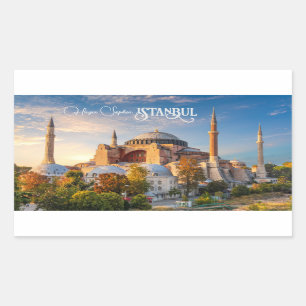 Custom Text Istanbul Rectangular Sticker