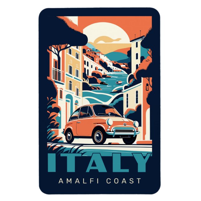 Custom Text Italy Magnet (Vertical)