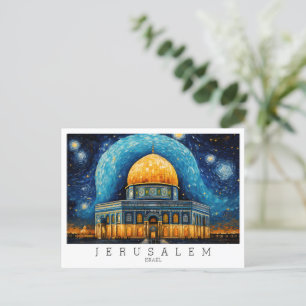 Custom text, Jerusalem, Dome of Rock, Israel Postcard