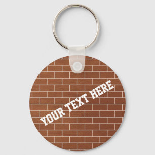 Custom Text Keychain Brick Wall