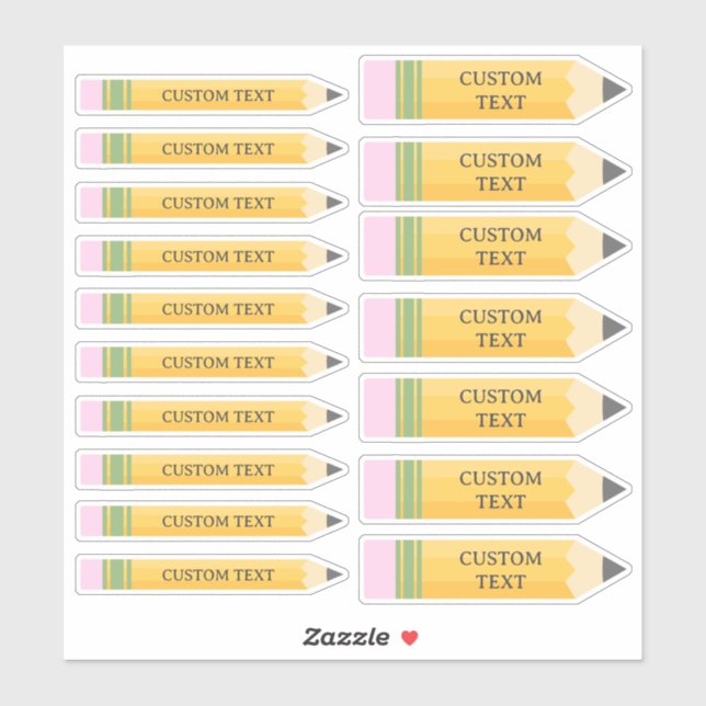 Custom Text Kid Teacher School Pencil Shaped (Sheet)