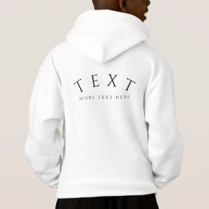 Custom Text Kids Boys Modern Back Design Print