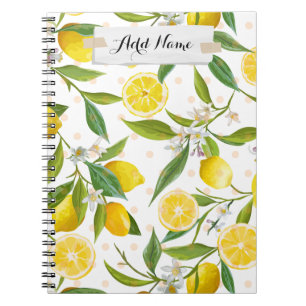 CUSTOM TEXT - Lemon Notebook