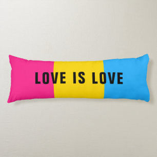 Custom Text LGBT Rainbow Pansexual Pride Flag Body Cushion