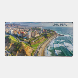 Custom Text Lima, Peru Desk Mat