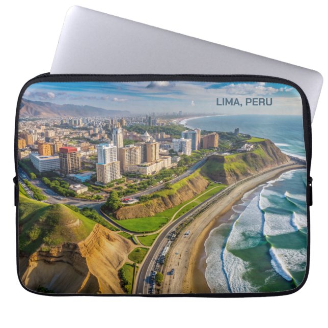 Custom Text Lima, Peru Laptop Sleeve (Front)