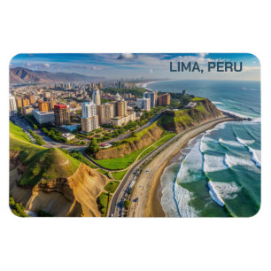 Custom Text Lima, Peru Magnet