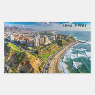 Custom Text Lima, Peru Rectangular Sticker