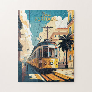 Custom Text Lisbon Portugal Jigsaw Puzzle