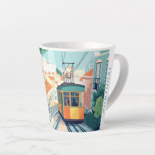 Custom Text Lisbon Portugal Latte Mug