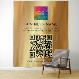 Custom Text Logo Faux Gold Template Extra Large XL Tapestry