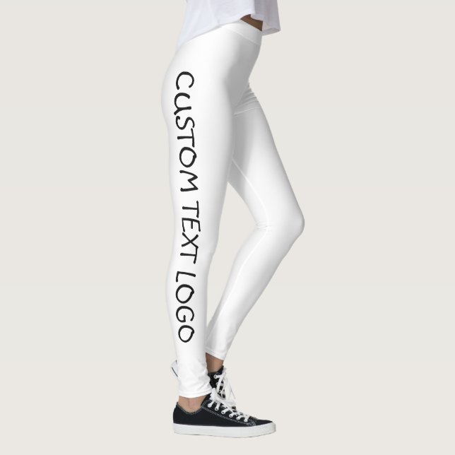 CUSTOM TEXT LOGO LEGGINGS (Right)