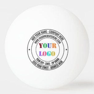 Custom Text Logo Name Address Info Ping Pong Ball