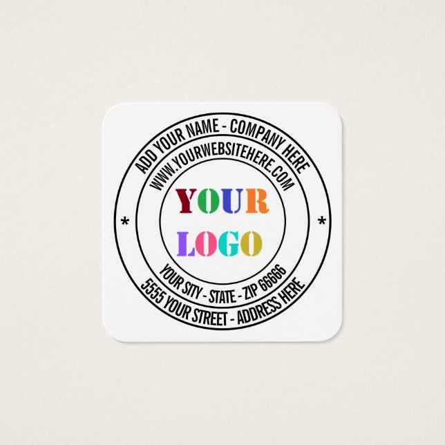 Custom Text Logo Name Address Website Promotional  (Front)